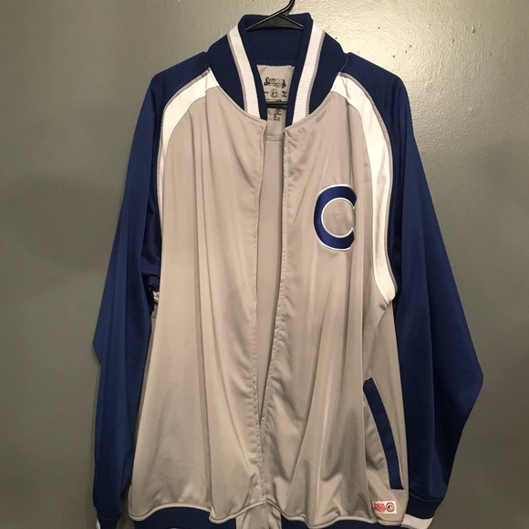 Men’s Gray Chicago Cubs Jacket by Stitches XXL Blue MLB logo 2x by Stitches - Picture 3 of 6